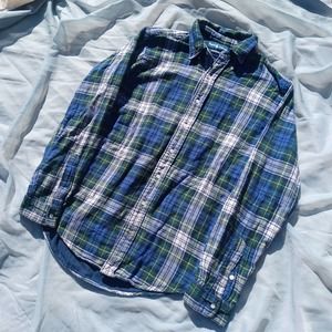 Polo Ralph Lauren blue/green flannel button up